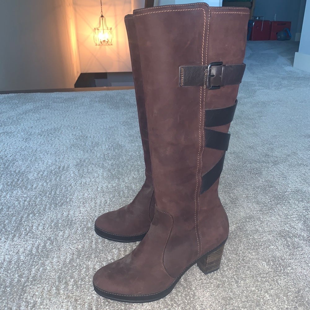 Clark’s Knee High Brown Leather Boots
